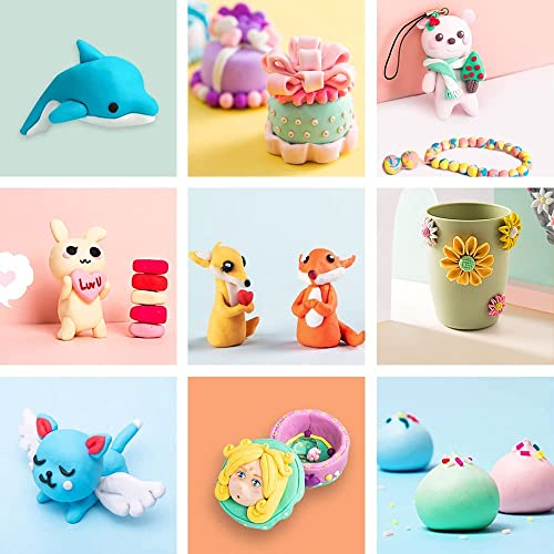 Polymer Clay, Shuttle Art 82 Colors Oven Bake Modeling Clay, Creative Clay Kit with 19 Clay Tools and 16 Kinds of Accessories, Non-Toxic, Non-Sticky, Ideal DIY Art Craft Clay Gift for Kids Adults