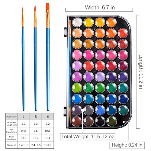 Watercolor Paint Set - Upgraded 48 Colors