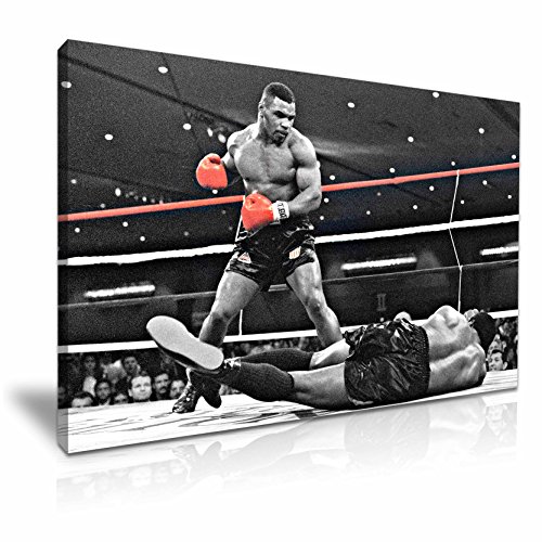 Mike Tyson Greatest Hit Boxing Stretched Canvas Wall Art Picture Print 76x50cm