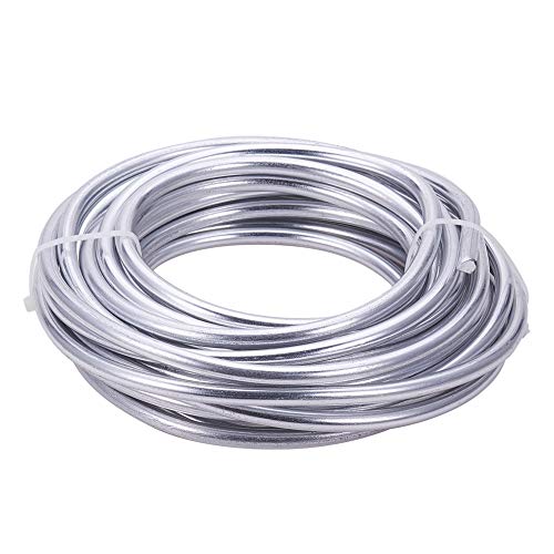 BENECREAT 3 Gauge(6mm) Silver Aluminum Wire 23 Feet(7m) Bendable Metal Sculpting Wire for Floral Model Skeleton Art Making and Beading Jewelry Work