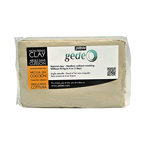 Pebeo Gedeo Air Drying Clay, Natural,White,1.5 Kg
