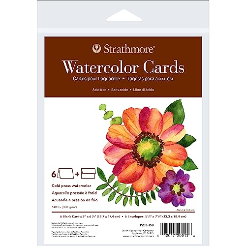 Pro-Art Paper Strathmore Cards and Envelopes 5-inch x 6.875-inch 10 kg-Watercolor,Ivory/Cream