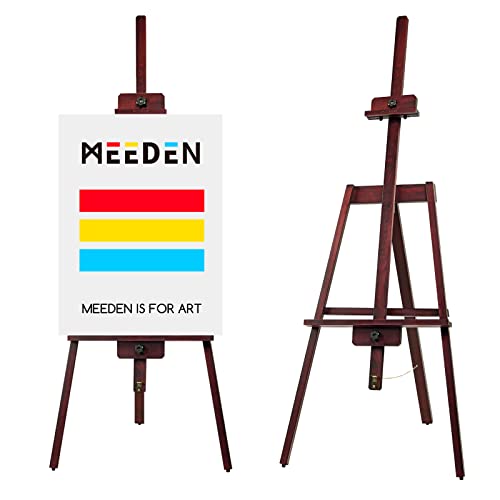 MEEDEN Easel Stand for Painting, Art Easel, Painting Easel for Wedding, Artist Display A-Frame Design Solid Beech Wooden Easel, Holds Canvas up to 43"