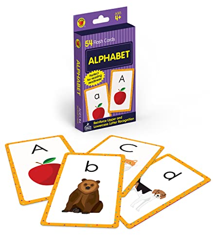 Carson Dellosa Alphabet Flash Cards for Toddlers 2-4 Years, Letter and ABC Flash Cards, Uppercase and Lowercase Letters, Early Reading Comprehension ... (54 Cards) (Brighter Child Flash Cards)