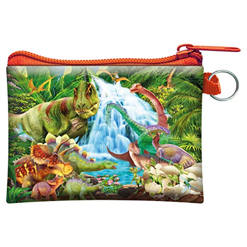 3D LiveLife Coin Purse - Dinosaur Mountain from Deluxebase. Lenticular 3D Jurassic Purse. Cash, Coin and Card Holder with Secure Zip Featuring Artwork Licensed from Renowned Michael Searle