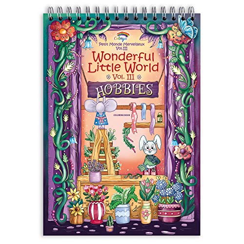 Adult Colouring Books by Colorya - A4 Size - Wonderful Little World Vol III Colouring Book for Adults - Hobbies - Premium Quality Paper, No Medium Bleeding, One-Sided Printing