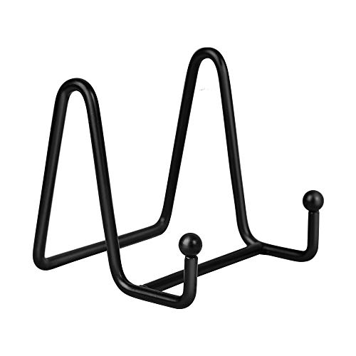 Plate Stands for Display - Iron Easel Stand Plate holder Display stand Picture Frame Stand for Pictures | Photo|Decorative Plate |Dish | Tabletop Art - 3 inch-Black