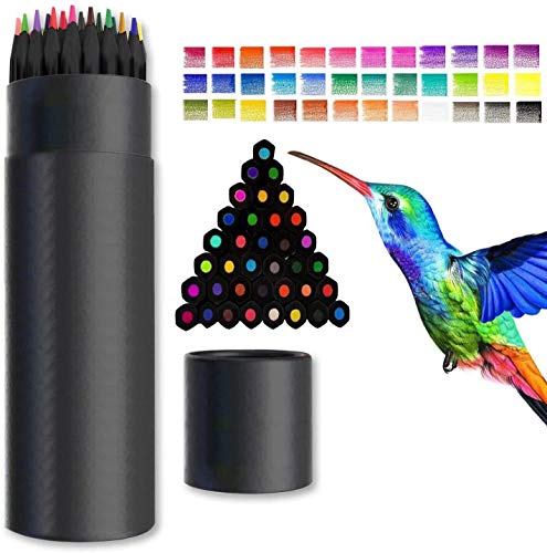 Colouring Pencils For Adults, Surcotto 36 Drawing Pencils, Coloured Pencils sketching pencils Artist Pencil Set for Beginner Children Drawing Painting Writing Colouring Book, Black Wood,Pre-sharpened