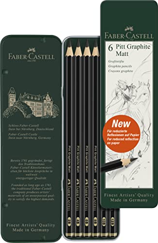 Faber-Castell Graphite Pencil Pitt Graphite Matt Tin of 6