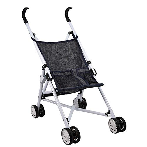 Baby Dolls Buggy Stroller Jogger Dolls Pram Pushchair Girls Boys Toy - Grey / Blue