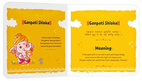 Shlokas and Mantras For Kids - Illustrated Padded Board Book - Learn About India's Rich Culture and Traditions