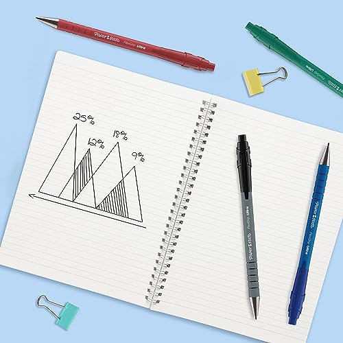 Paper Mate Flexgrip Ultra Retractable Ballpoint Pens | Medium Point (1.0mm) | Black | 5 Count