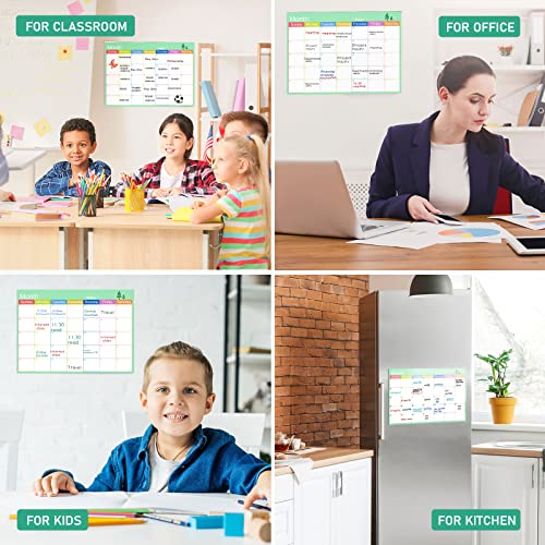 Skaaisont Monthly Planner, Reusable A3 Magnetic Fridge Calendar Whiteboard with 2 Dry Erase Markers, Reminder Notice Board for Adults and Children