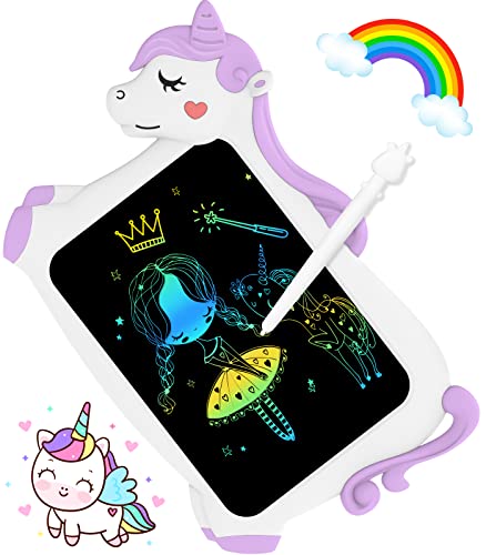 Unicorn Gifts for Girls Kids Toys: Girls Toys for 2 3 4 5 6 Year Old Etch a Sketch, Advent Calendar 2023 Kids LCD Writing Tablet Drawing Board, Christmas Stocking Fillers Toddler Girls Kids Presents