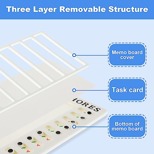 Cobee Chore Charts, 2pcs Detachable Sliding To Do List Checklist with 10pcs Replacement Blank Cardboard Chores Reward Chart Good Behavior Chart Memo Checklist Board Planner Board for Refrigerator Wall
