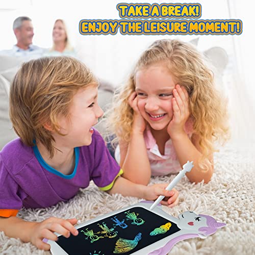 Unicorn Gifts for Girls Kids Toys: Girls Toys for 2 3 4 5 6 Year Old Etch a Sketch, Advent Calendar 2023 Kids LCD Writing Tablet Drawing Board, Christmas Stocking Fillers Toddler Girls Kids Presents