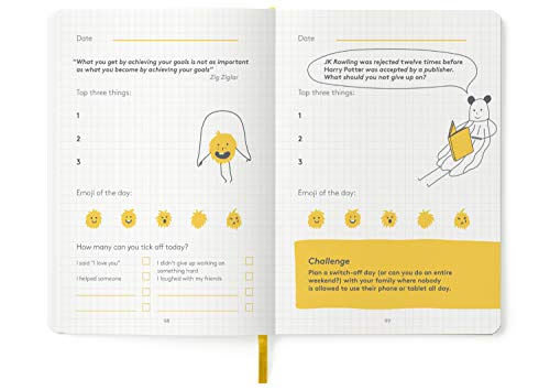 HappySelf The Journal – The Award Winning Daily Journal for Kids Aged 6-12 to Promote Happiness, Develop Positive Habits and Nurture Enquiring Minds [English Language Edition]