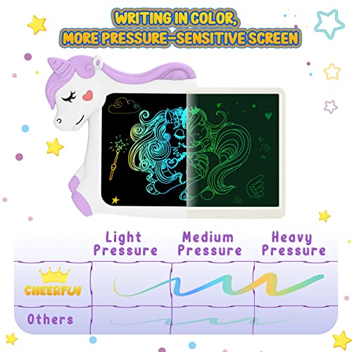 Unicorn Gifts for Girls Kids Toys: Girls Toys for 2 3 4 5 6 Year Old Etch a Sketch, Advent Calendar 2023 Kids LCD Writing Tablet Drawing Board, Christmas Stocking Fillers Toddler Girls Kids Presents