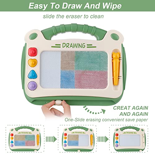 CS COSDDI Magnetic Drawing Board, Doodle Boys Girls Toys Age 2 3 4 Magnetic Doodle Board for Boys Girls Birthday Gift for 2 3 4 Years Old (Green)