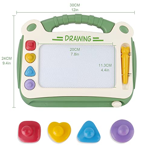 CS COSDDI Magnetic Drawing Board, Doodle Boys Girls Toys Age 2 3 4 Magnetic Doodle Board for Boys Girls Birthday Gift for 2 3 4 Years Old (Green)