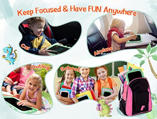 bravokids LCD Writing Tablet 8.5" Drawing Pad Doodle Board Colorful Screen, Dinosaur Educational Toys for Boys Christmas Birthday Gifts for 2 3 4 5 6 Year Old Kids
