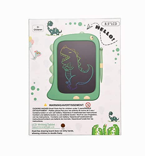 bravokids LCD Writing Tablet 8.5" Drawing Pad Doodle Board Colorful Screen, Dinosaur Educational Toys for Boys Christmas Birthday Gifts for 2 3 4 5 6 Year Old Kids
