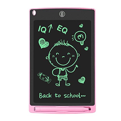 GUYUCOM LCD Kids Doodle Board, 8.5 Inch Electronic Writing Tablet with Lock Function, Erasable Doodle Drawing Pad for Kids Toys Birthday Gifts (Pink)
