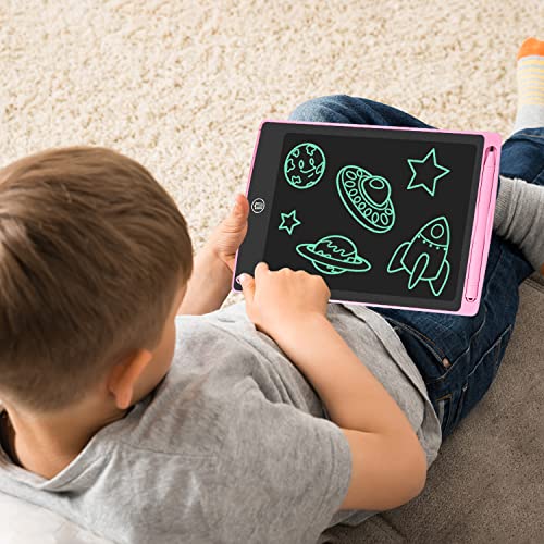 GUYUCOM LCD Kids Doodle Board, 8.5 Inch Electronic Writing Tablet with Lock Function, Erasable Doodle Drawing Pad for Kids Toys Birthday Gifts (Pink)