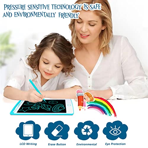 Richgv LCD Writing Tablet for Kids, Erasable Electronic Drawing Pad, Educational Toy, Toddlers Portable Doodle Board, Etch a Sketch, Christmas Birthday Gifts for 3 4 5 6 Years Old Boys Girls Blue
