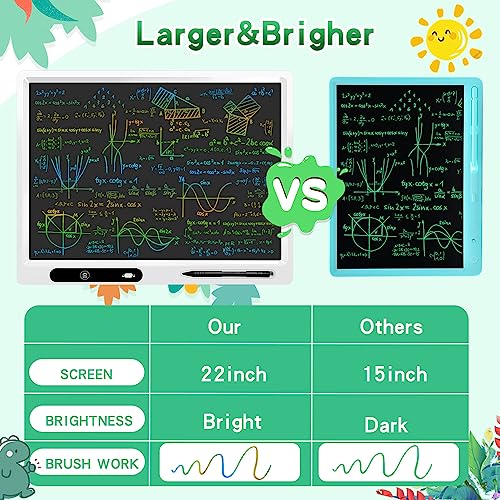 surekuo LCD Writing Tablet 22 Inch, Writing Board for Kids With 2pens and Adjustable Bracket, Adult Teacher Home School Education Office Supplies, Educational Toys for Boys and Girls