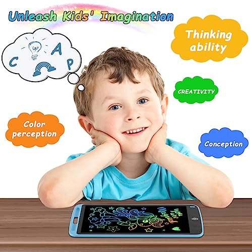 cimetech 2 Pack LCD Writing Tablet, 10 Inch Colorful Doodle Board Drawing Tablet for Kids, Learning Educational Toys Gifts for 3 4 5 6 Years Old Boys Girls Toddlers, Free Animal Cartoon Stickers