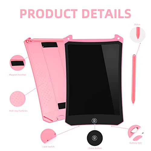 PINKCAT 2 Pack LCD Writing Tablet 8.5inch - Colorful Screen Doodle Scribbler Pad Drawing Board Learning Educational Toys - Gift for Kids 3-6 7 8 9 Years Old Girl Boy (Blue+Pink)