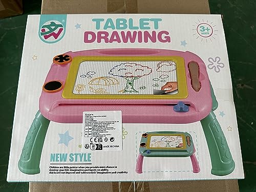 Eucomir Magnetic Drawing Board, 23x30CM, Magna Doodle Board Kids for Girls Boy Gifts,4 Color Erasable Drawing Board for Toddlers with 4Magnetic Stamps and 1Stylus,Kids Educational Toys,Violet