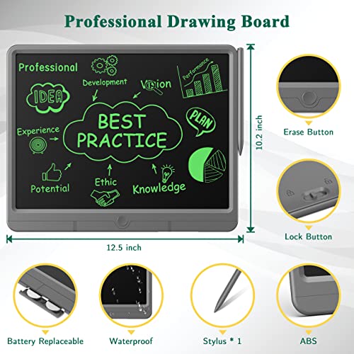 TUGAU LCD Writing Tablet for Adults And Kids, 15 inch Drawing Writing Scribble Boards, Educational Learning Tool, Good for Office Communication Tool, Office Memo Boards, Message Boards
