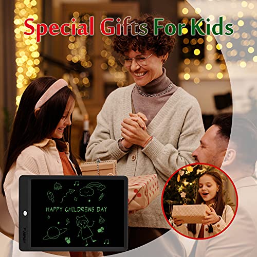 LCD 10inch Writing Tablet, Drawing Board with Stylus, Electronic Black Handwriting Doodle Drawing Pad with Lock Function, Erasable Writing Tablet for Kids learning Tool Birthday Gift (10-balck)