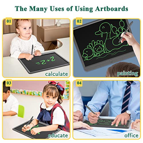 TUGAU LCD Writing Tablet for Adults And Kids, 15 inch Drawing Writing Scribble Boards, Educational Learning Tool, Good for Office Communication Tool, Office Memo Boards, Message Boards