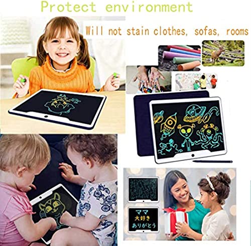 Toys Gifts for Boys Girls Age 3-15, ScriMemo 15 Inch Large LCD Writing Tablet for Kids & Adults, Drawing Pad Doodle Board, Gifts for Teen (Blue)