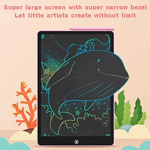 16Inch LCD Writing Tablet Digit Magic Blackboard Electron Drawing Board Art Painting Tool Kids Toys Brain Game Child Best Gift (Pink)