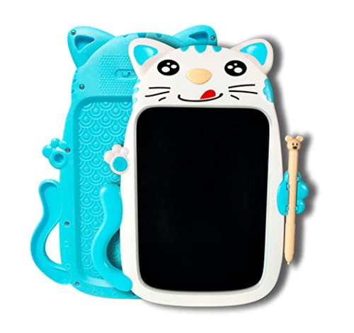 Mieykvo Cute cat Drawing Tablet for Kid, LCD Writing Tablet Toy Gift, Colorful, Children Doodle Board, Reusable Erasable Graffiti Handwriting Tablet for 3 to 12 Years Boys and Girls, BlueCat