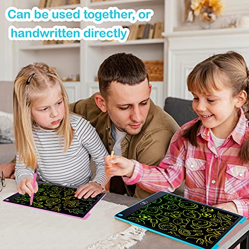 KidsPark LCD Writing Tablet Kids Doodle Scribbler Pad, 12 Inch Colorful Light Drawing Board Learning Educational Toy Portable Handwriting Drawing Pad for Kids Boys Girls Adults, Blue