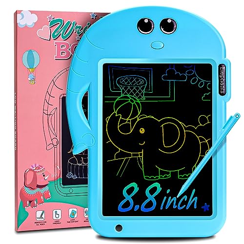 LCD Drawing Pad Tablet for Kids - 8.8 Inch Writing Tablet Reusable Magic Drawing Board Erasable Doodle Scribble Pad Travel Games for Toddler Boys Girls Autism 2 3 4 5 6 7 Years Old Gifts Learning Toys