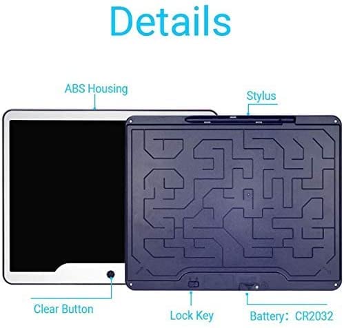 Toys Gifts for Boys Girls Age 3-15, ScriMemo 15 Inch Large LCD Writing Tablet for Kids & Adults, Drawing Pad Doodle Board, Gifts for Teen (Blue)