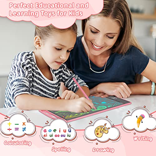 JOEAIS LCD Writing Tablet 8.5 Inch for Kids, Portable Drawing Board Graphic Tablet for Handwriting, Doodling, and Drawing, Perfect Toys Gift for Boys and Girls (Pink)