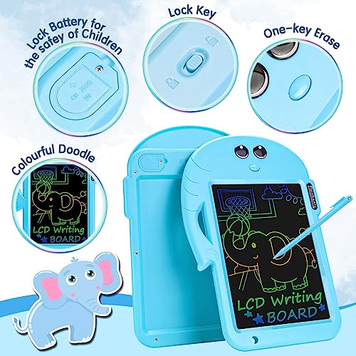 LCD Drawing Pad Tablet for Kids - 8.8 Inch Writing Tablet Reusable Magic Drawing Board Erasable Doodle Scribble Pad Travel Games for Toddler Boys Girls Autism 2 3 4 5 6 7 Years Old Gifts Learning Toys