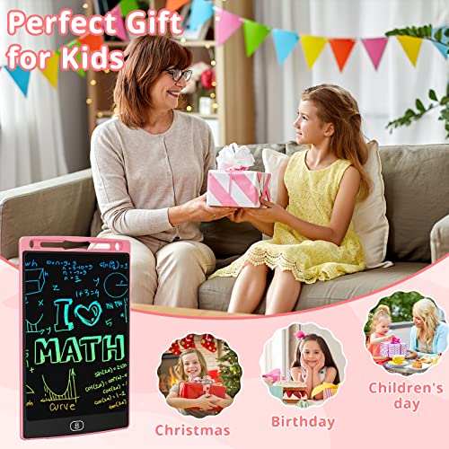 JOEAIS LCD Writing Tablet 8.5 Inch for Kids, Portable Drawing Board Graphic Tablet for Handwriting, Doodling, and Drawing, Perfect Toys Gift for Boys and Girls (Pink)