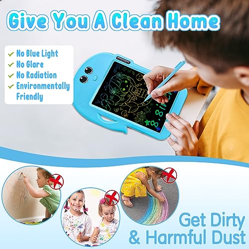 LCD Drawing Pad Tablet for Kids - 8.8 Inch Writing Tablet Reusable Magic Drawing Board Erasable Doodle Scribble Pad Travel Games for Toddler Boys Girls Autism 2 3 4 5 6 7 Years Old Gifts Learning Toys