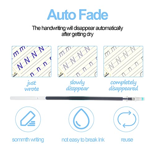 Magic Practice Copybook for Kids, 4 Pack Groove Calligraphy for Children Set with Handwriting Pens for Beginners, Reusable Children Workbook for Drawing, Math, Numbers, English Alphabet, 19x13cm