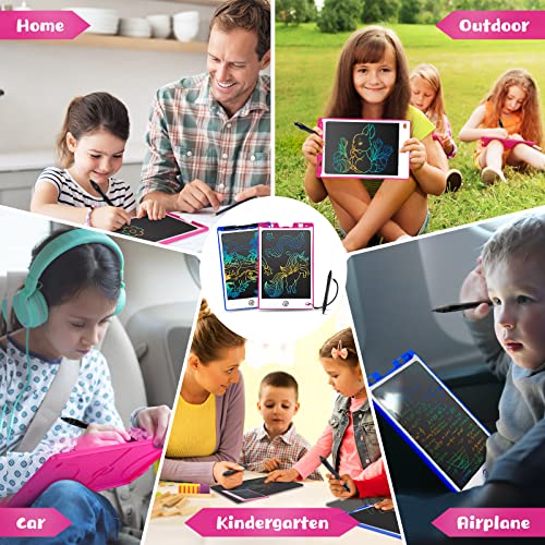 2 Pack LCD Writing Tablet - 8.8 Inch Colorful Drawing Board Learning Gift for Kids, Electronic Erasable Writing Boards with Pen, Magic Drawing Pad Toy for Boys Girls Toddlers 2 3 4 5 6 Years Old