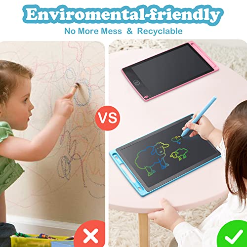 2 Pack LCD Writing Tablet - 8.5 Inch Portable Drawing Tablet for kids, Erasable Doodle Board, Colourful Doodle Drawing Pad Etch Sketch, Learning toy gift for 2-7 Years Old Girl Boy Toddler Adult