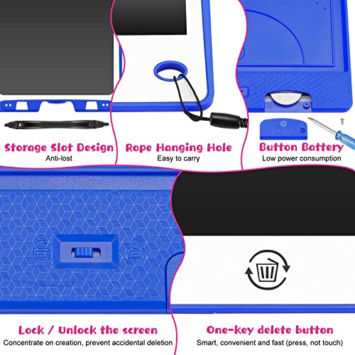 2 Pack LCD Writing Tablet - 8.8 Inch Colorful Drawing Board Learning Gift for Kids, Electronic Erasable Writing Boards with Pen, Magic Drawing Pad Toy for Boys Girls Toddlers 2 3 4 5 6 Years Old